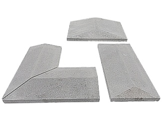 Daszki betonowe narożne i trójspadowe końcowe (kapelusze betonowe)